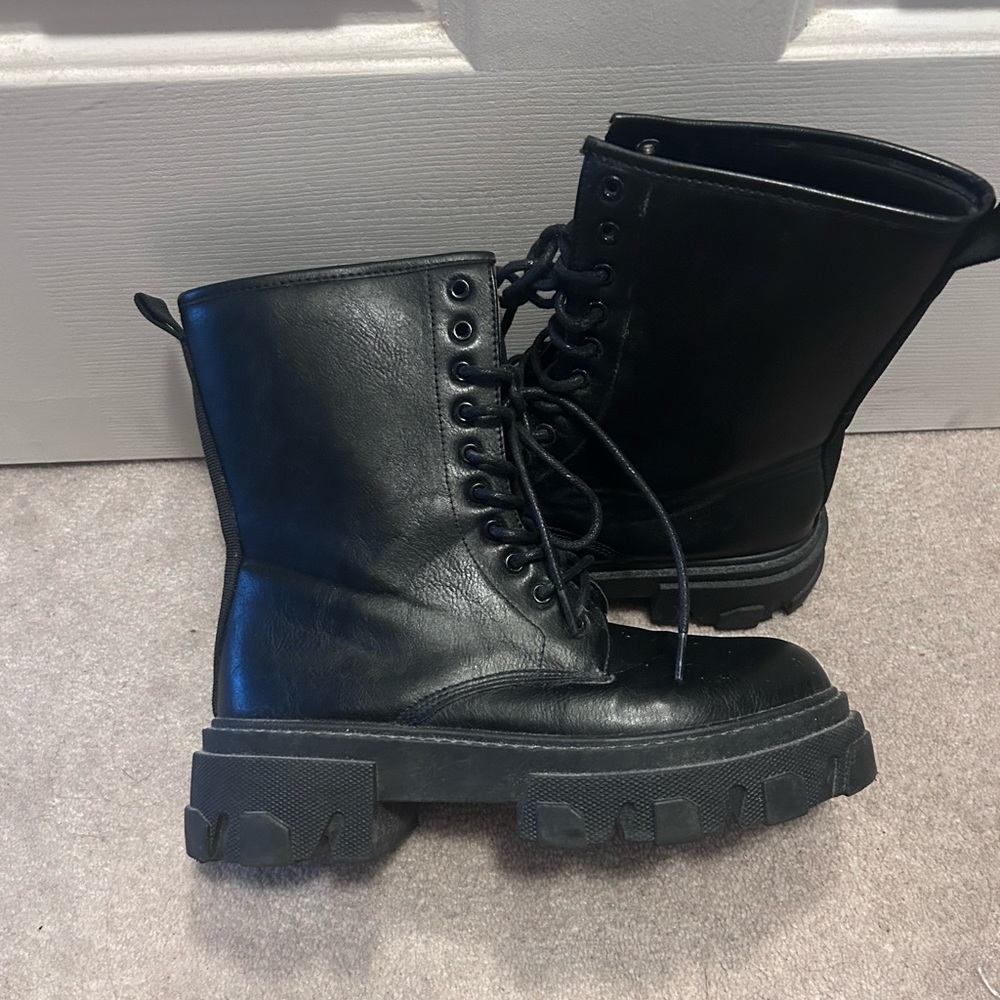 Chunky combat boots